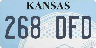 KS license plate 268DFD