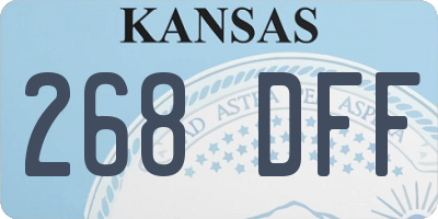 KS license plate 268DFF