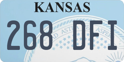 KS license plate 268DFI