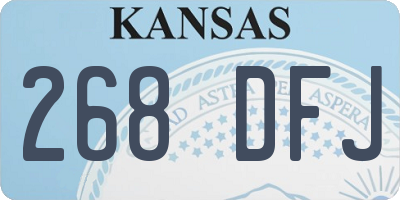 KS license plate 268DFJ