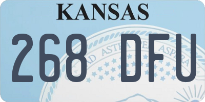 KS license plate 268DFU