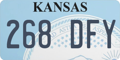KS license plate 268DFY