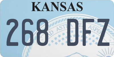 KS license plate 268DFZ