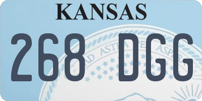 KS license plate 268DGG