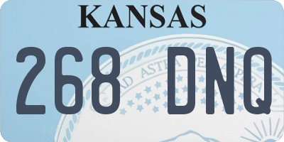 KS license plate 268DNQ