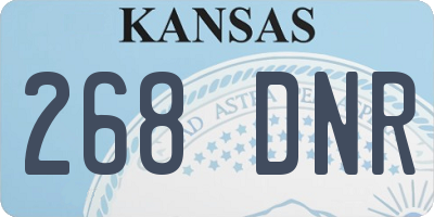 KS license plate 268DNR