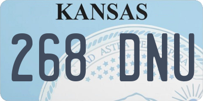 KS license plate 268DNU