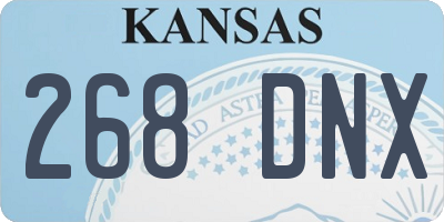 KS license plate 268DNX