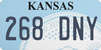 KS license plate 268DNY