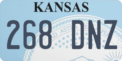 KS license plate 268DNZ