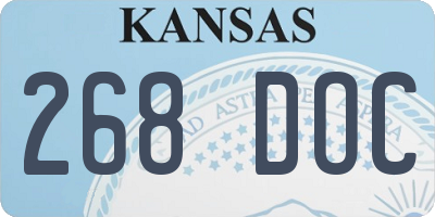 KS license plate 268DOC