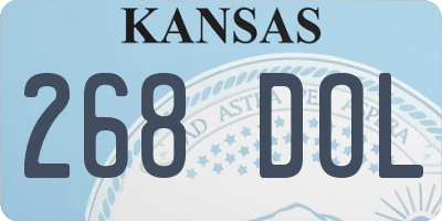 KS license plate 268DOL