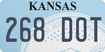 KS license plate 268DOT
