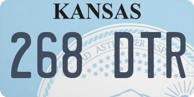 KS license plate 268DTR