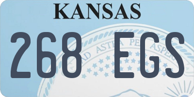 KS license plate 268EGS