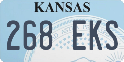 KS license plate 268EKS