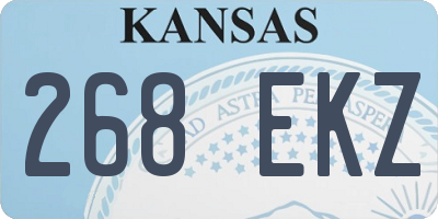 KS license plate 268EKZ