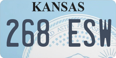 KS license plate 268ESW