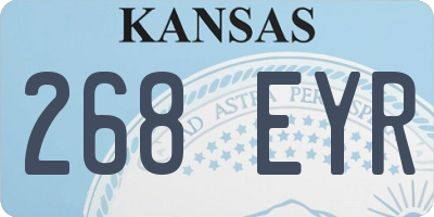 KS license plate 268EYR