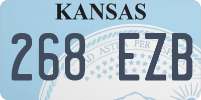 KS license plate 268EZB