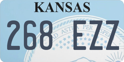KS license plate 268EZZ