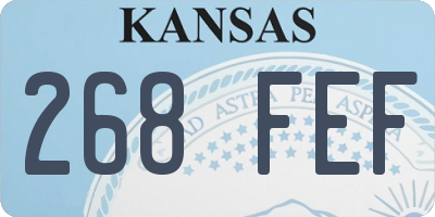 KS license plate 268FEF