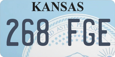 KS license plate 268FGE