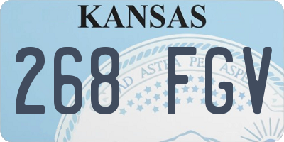 KS license plate 268FGV