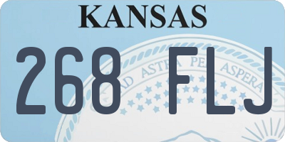 KS license plate 268FLJ