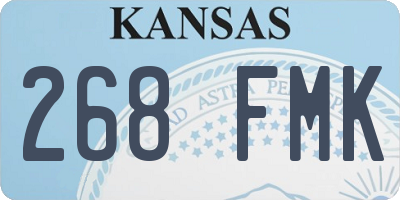 KS license plate 268FMK