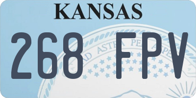 KS license plate 268FPV