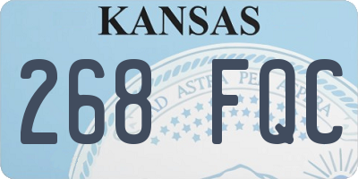 KS license plate 268FQC