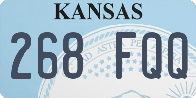 KS license plate 268FQQ