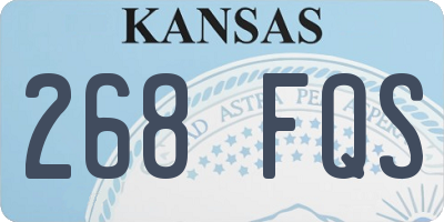 KS license plate 268FQS