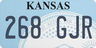 KS license plate 268GJR