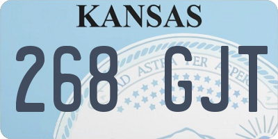 KS license plate 268GJT