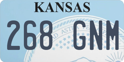 KS license plate 268GNM