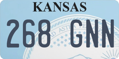 KS license plate 268GNN