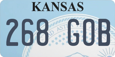 KS license plate 268GOB