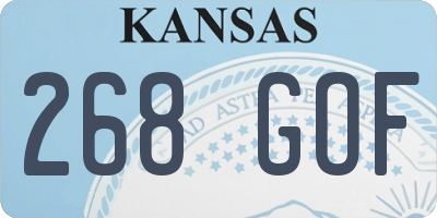 KS license plate 268GOF