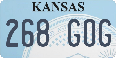KS license plate 268GOG
