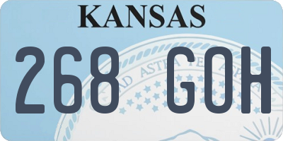 KS license plate 268GOH