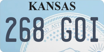 KS license plate 268GOI