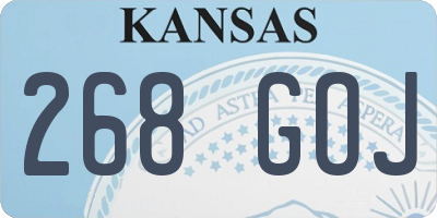 KS license plate 268GOJ