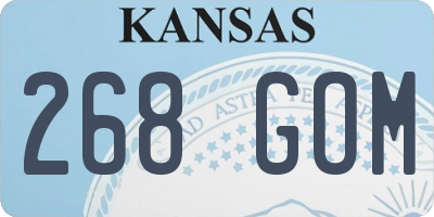 KS license plate 268GOM
