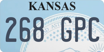 KS license plate 268GPC