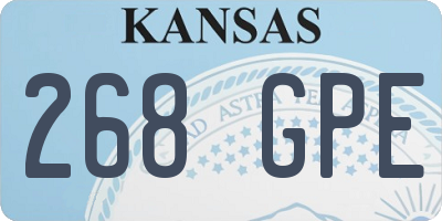 KS license plate 268GPE
