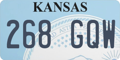 KS license plate 268GQW