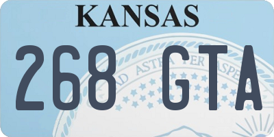 KS license plate 268GTA