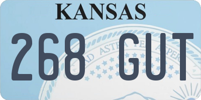 KS license plate 268GUT